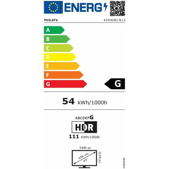 Smart TV Philips 43PUS8319/12 4K Ultra HD 43" LED HDR HDR10 - WALTI