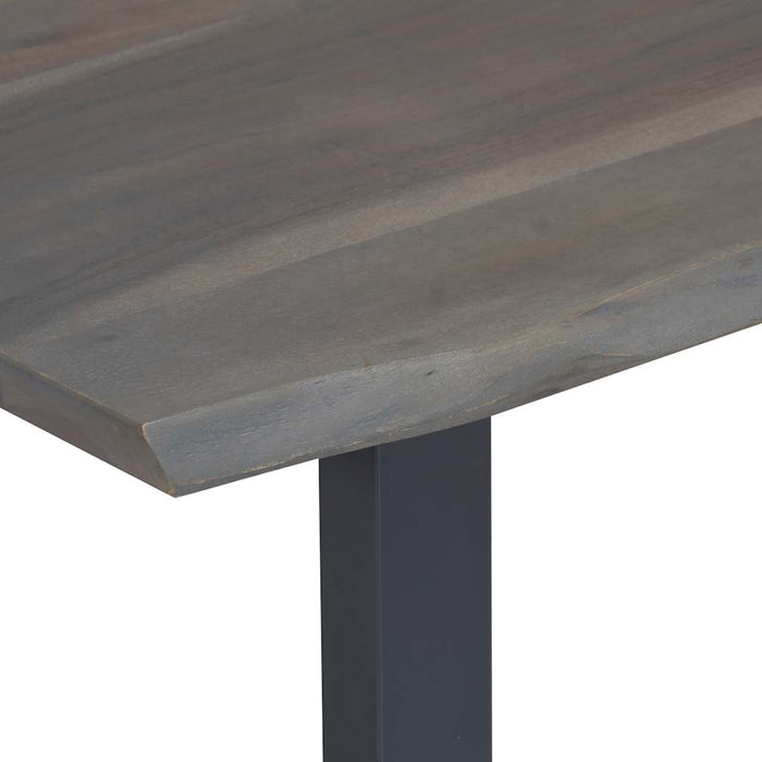 Masă cafea, muchii naturale gri 115x60x40 cm, lemn masiv acacia WALTI