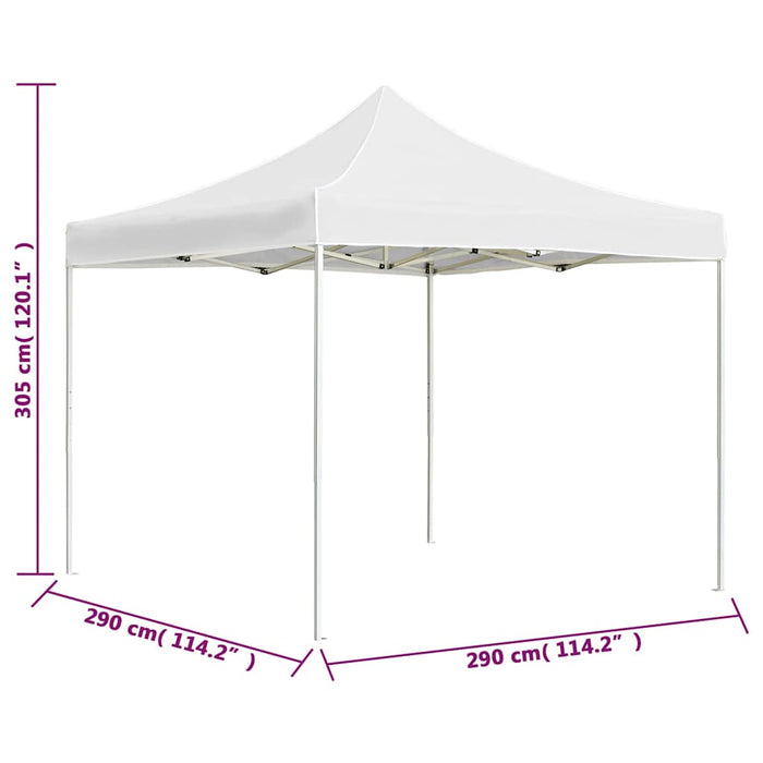Cort de petrecere pliabil profesional, alb, 3 x 3 m, aluminiu WALTI