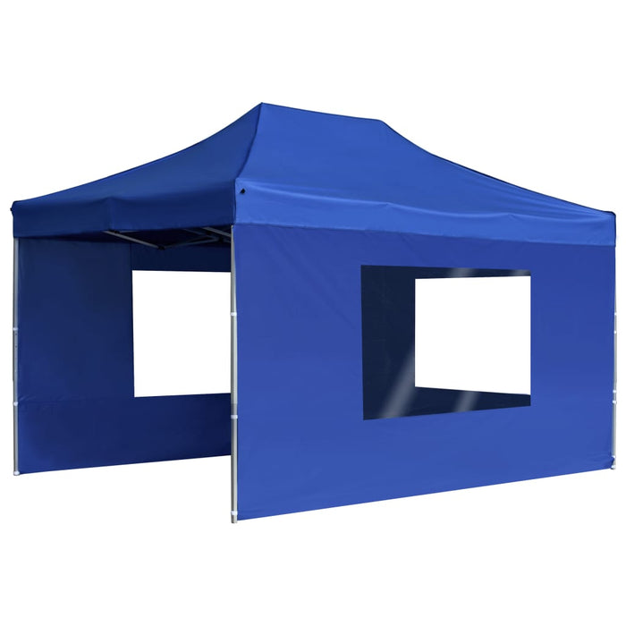 Cort de petrecere pliabil cu pereți albastru, 4,5x3 m, aluminiu - WALTI WALTI