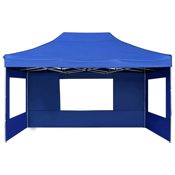 Cort de petrecere pliabil cu pereți albastru, 4,5x3 m, aluminiu - WALTI WALTI