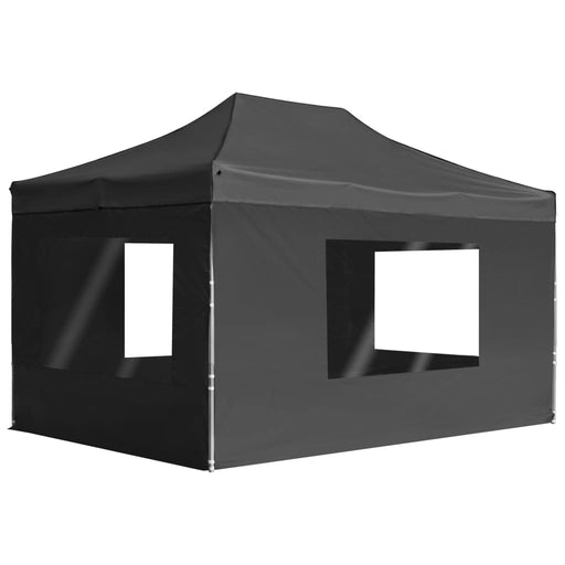 Cort de petrecere pliabil cu pereți antracit, 4,5x3 m, aluminiu - WALTI WALTI