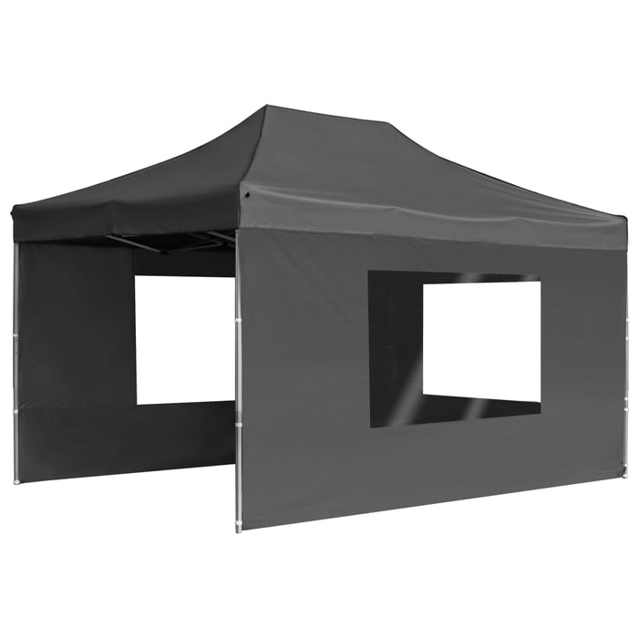 Cort de petrecere pliabil cu pereți antracit, 4,5x3 m, aluminiu - WALTI WALTI