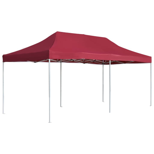 Cort de petrecere pliabil profesional, roșu vin, 6x3m, aluminiu - WALTI WALTI