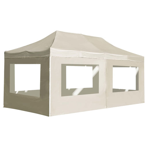 Cort de petrecere pliabil cu pereți, crem, 6 x 3 m, aluminiu - WALTI WALTI