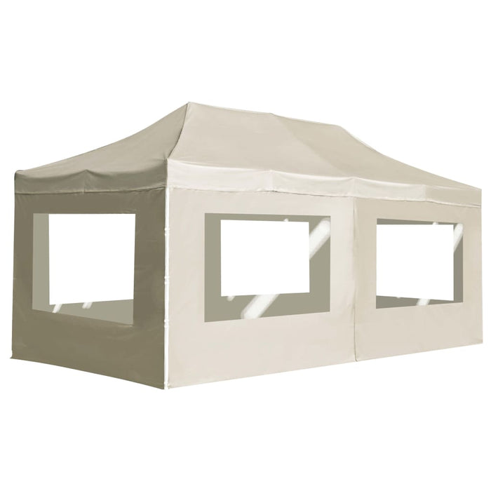 Cort de petrecere pliabil cu pereți, crem, 6 x 3 m, aluminiu - WALTI WALTI