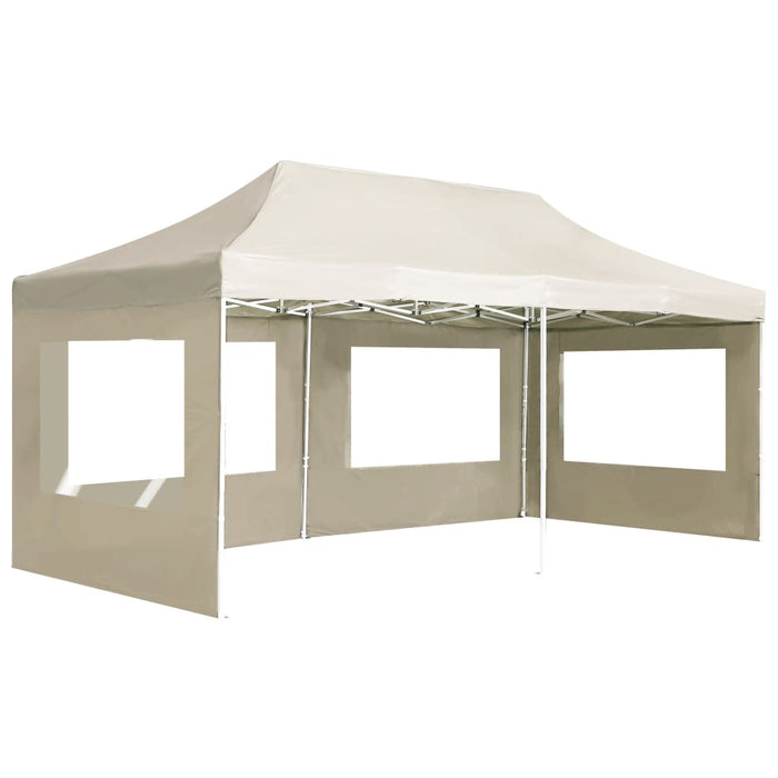 Cort de petrecere pliabil cu pereți, crem, 6 x 3 m, aluminiu - WALTI WALTI