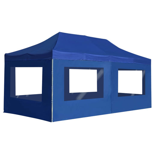Cort de petrecere pliabil cu pereți, albastru, 6x3 m, aluminiu - WALTI WALTI