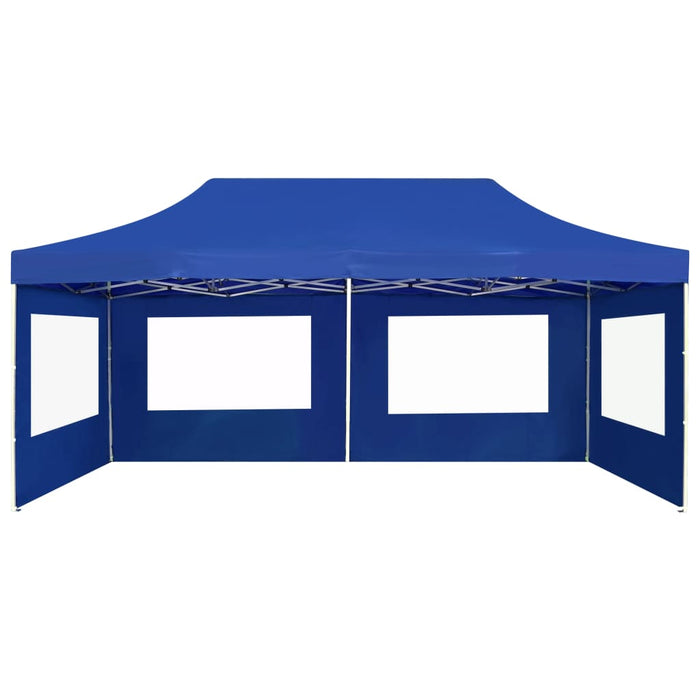 Cort de petrecere pliabil cu pereți, albastru, 6x3 m, aluminiu - WALTI WALTI