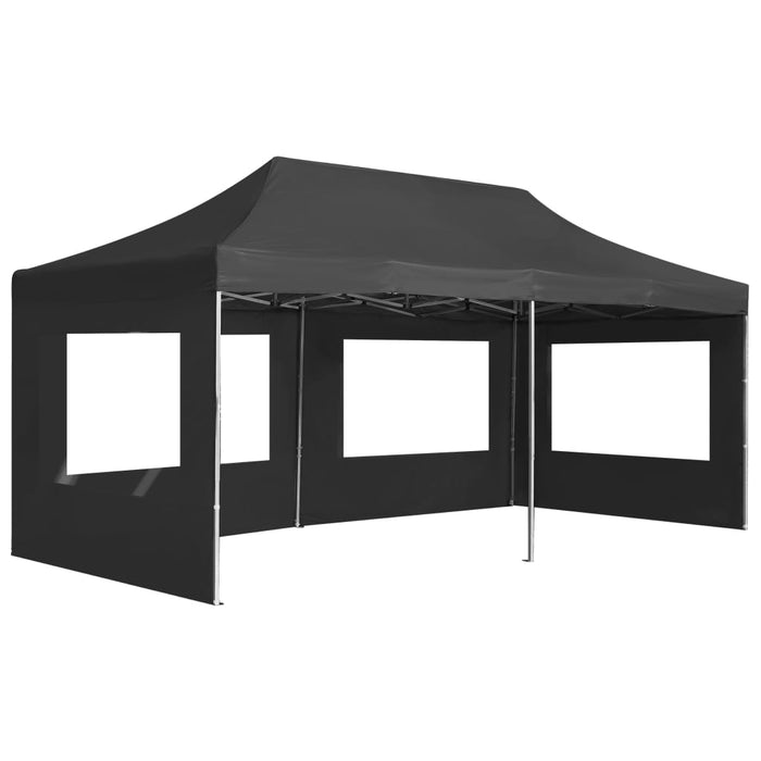 Cort de petrecere pliabil cu pereți, antracit, 6x3 m, aluminiu WALTI