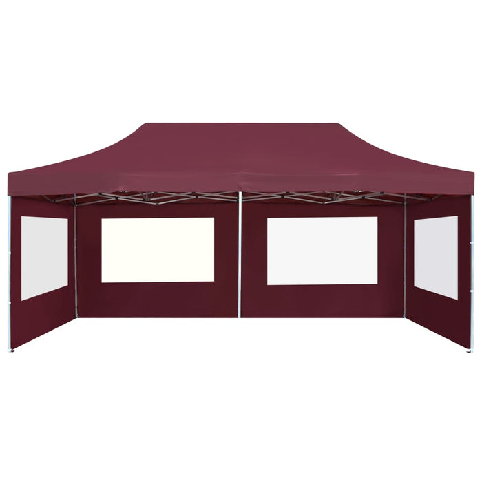 Cort de petrecere pliabil cu pereți, roșu vin, 6x3 m, aluminiu - WALTI WALTI