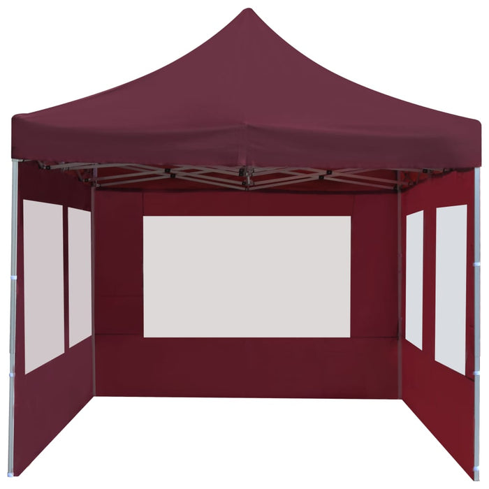 Cort de petrecere pliabil cu pereți, roșu vin, 6x3 m, aluminiu - WALTI WALTI