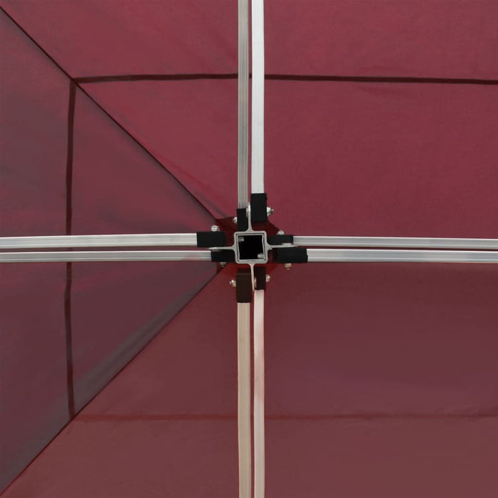 Cort de petrecere pliabil cu pereți, roșu vin, 6x3 m, aluminiu - WALTI WALTI