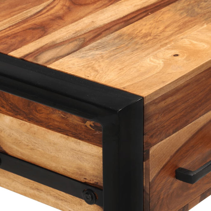 Birou cu 2 sertare, 110 x 50 x 77 cm, lemn masiv de acacia - WALTI WALTI