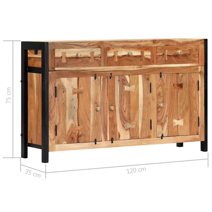 Dulap, 120 x 35 x 75 cm, lemn masiv de acacia WALTI