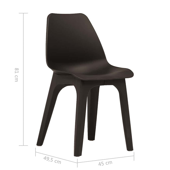 Scaune de grădină, 2 buc., maro, plastic WALTI
