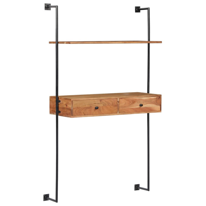 Birou de perete, 90 x 40 x 170 cm, lemn masiv de acacia - WALTI WALTI