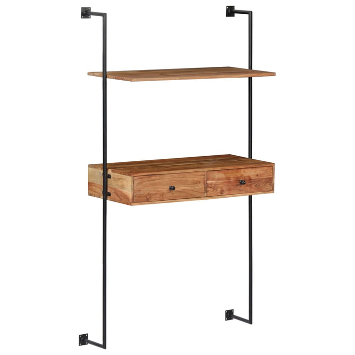 Birou de perete, 90 x 40 x 170 cm, lemn masiv de acacia - WALTI WALTI
