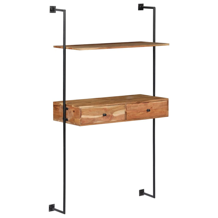Birou de perete, 90 x 40 x 170 cm, lemn masiv de acacia - WALTI WALTI