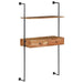Birou de perete, 90 x 40 x 170 cm, lemn masiv de acacia - WALTI WALTI