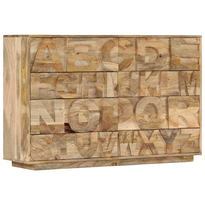 Comodă alfabet cu 6 sertare, 120x35x79 cm, lemn masiv de mango WALTI