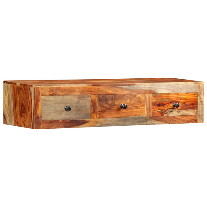 Masă consolă de perete, 100x25x20 cm, lemn masiv de acacia WALTI