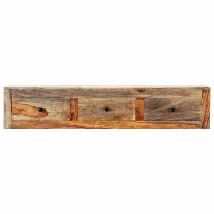 Masă consolă de perete, 100x25x20 cm, lemn masiv de acacia WALTI