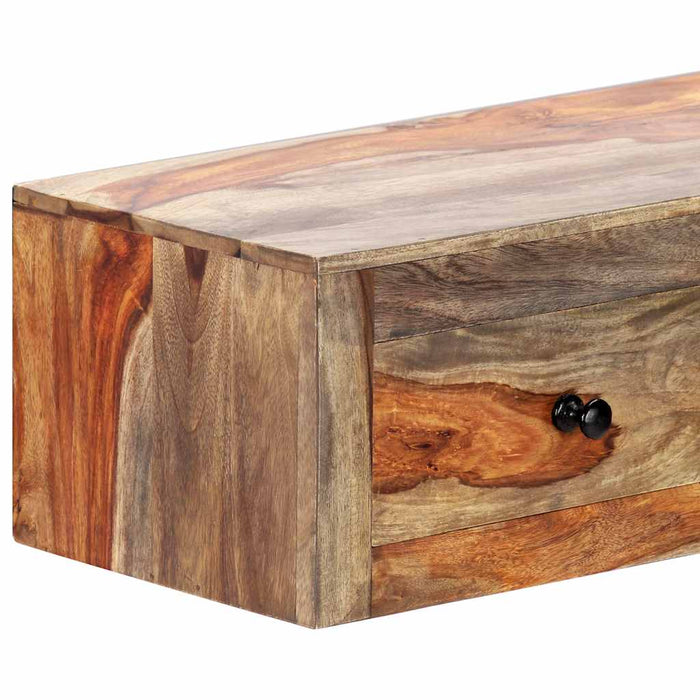 Masă consolă de perete, 100x25x20 cm, lemn masiv de acacia WALTI