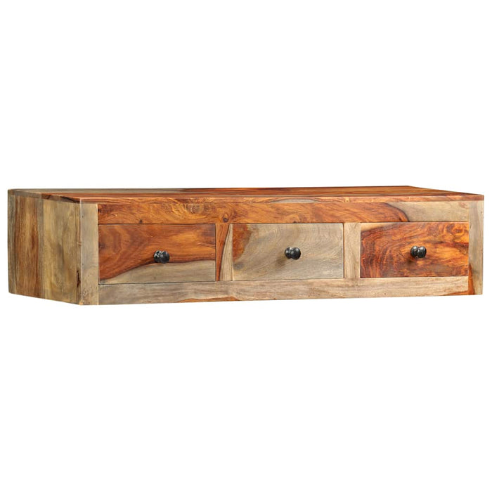 Masă consolă de perete, 100x25x20 cm, lemn masiv de acacia WALTI
