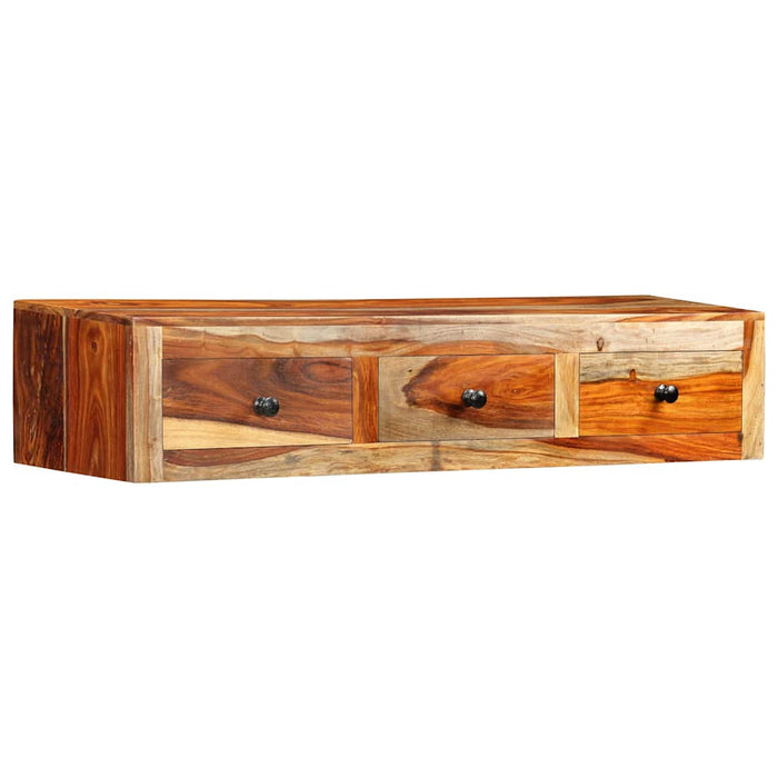 Masă consolă de perete, 100x25x20 cm, lemn masiv de acacia WALTI