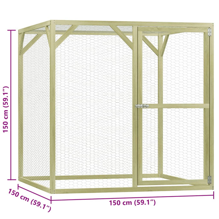 Cușcă pentru pui, 1,5x1,5x1,5 m, oțel - WALTI WALTI