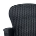 Scaune de grădină cu perne 2 buc. antracit plastic aspect ratan - WALTI WALTI
