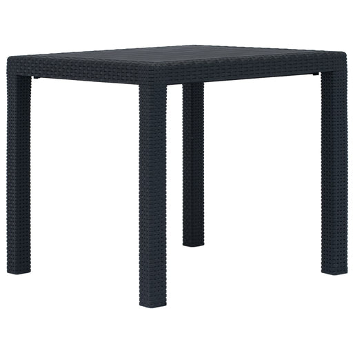 Masă de grădină, antracit, 79x79x72 cm, plastic, aspect ratan - WALTI WALTI