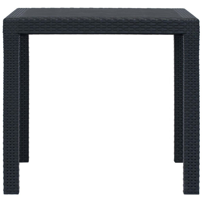 Masă de grădină, antracit, 79x79x72 cm, plastic, aspect ratan - WALTI WALTI