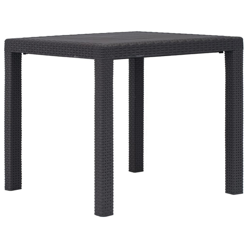 Masă de grădină, maro, 79x79x72 cm, plastic, aspect ratan - WALTI WALTI