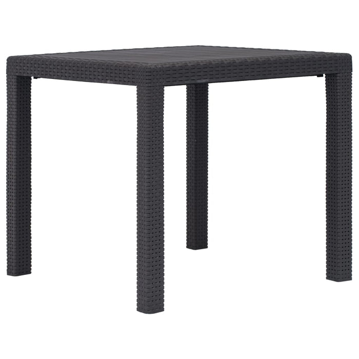 Masă de grădină, maro, 79x79x72 cm, plastic, aspect ratan - WALTI WALTI