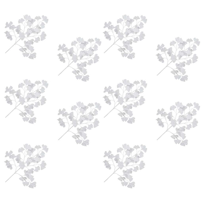 Frunze artificiale Ginko, 10 buc., alb, 65 cm WALTI