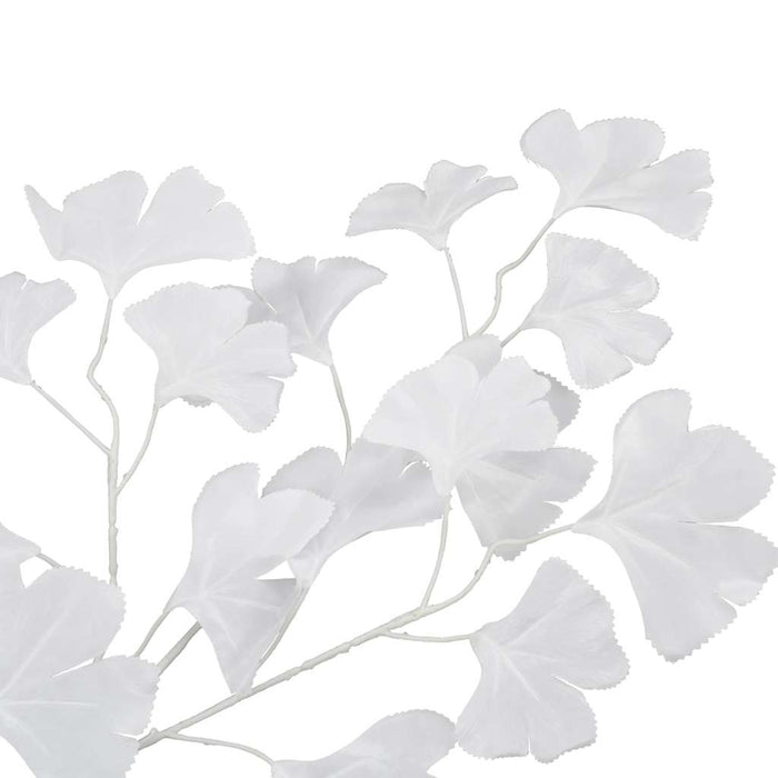 Frunze artificiale Ginko, 10 buc., alb, 65 cm WALTI