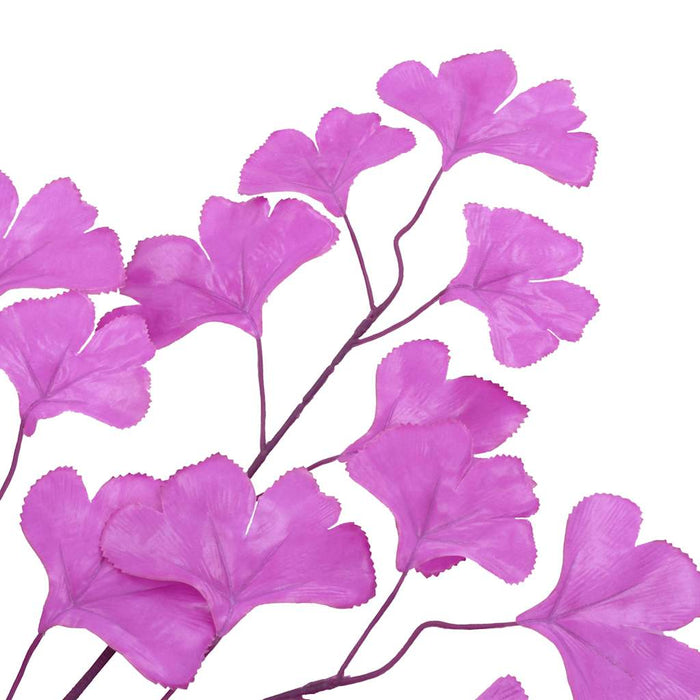 Frunze artificiale Ginko, 10 buc., violet, 65 cm WALTI