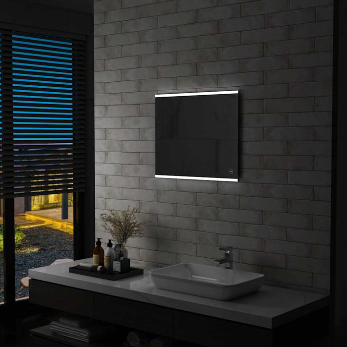 Oglindă cu LED de perete de baie, cu senzor tactil, 60 x 50 cm WALTI