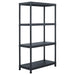 Raft de depozitare, negru, 60 x 30 x 138 cm, plastic, 100 kg - WALTI WALTI