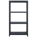 Raft de depozitare, negru, 60 x 30 x 138 cm, plastic, 100 kg - WALTI WALTI