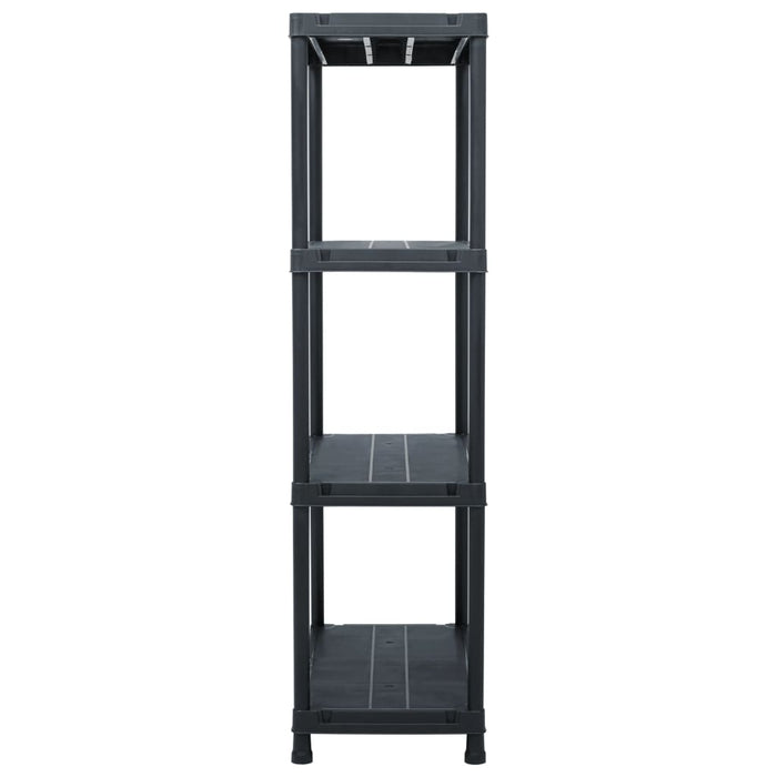 Raft de depozitare, negru, 60 x 30 x 138 cm, plastic, 100 kg - WALTI WALTI
