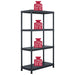 Raft de depozitare, negru, 60 x 30 x 138 cm, plastic, 100 kg - WALTI WALTI