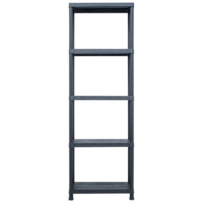Raft de depozitare, negru, 60 x 30 x 180 cm, plastic, 125 kg - WALTI WALTI