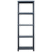 Raft de depozitare, negru, 60 x 30 x 180 cm, plastic, 125 kg - WALTI WALTI