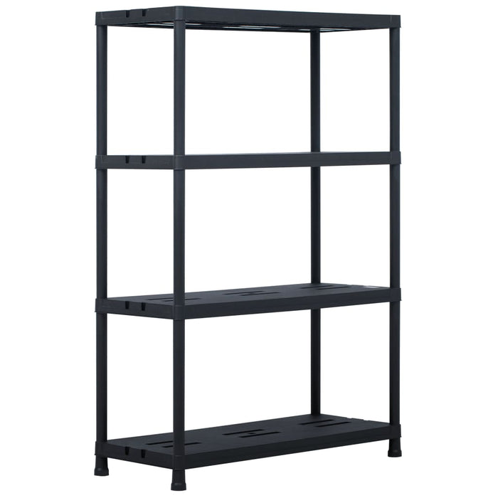 Raft de depozitare, negru, 90 x 40 x 138 cm, plastic, 220 kg WALTI