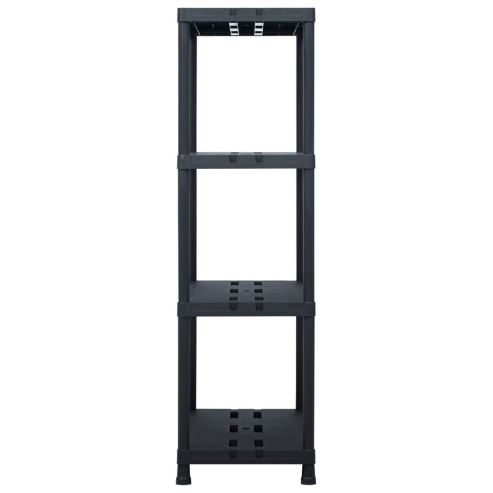 Raft de depozitare, negru, 90 x 40 x 138 cm, plastic, 220 kg WALTI