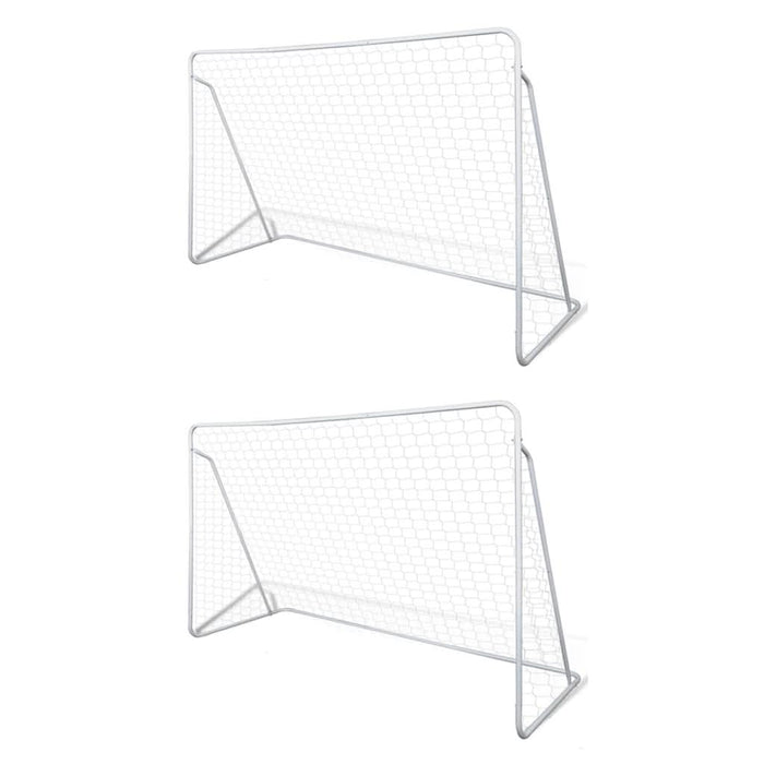 Porți de fotbal cu plasă, 2 buc, 240 x 90 x 150 cm, oțel - WALTI WALTI