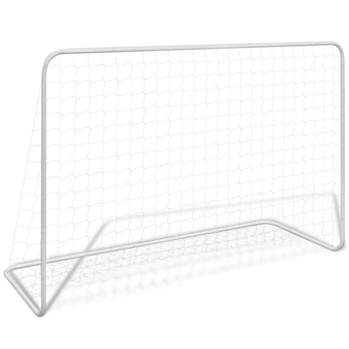 Porți de fotbal cu plase 2 buc. alb 182x61x122 cm oțel - WALTI WALTI